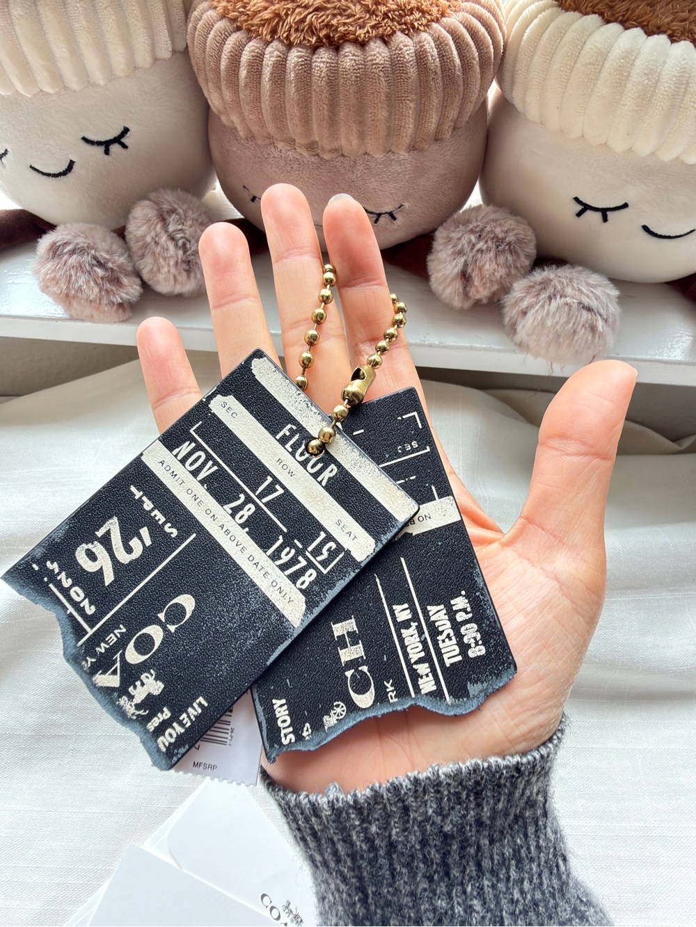 NWT 🎟️ Coach Friendship Bag Charm Black CHQ97